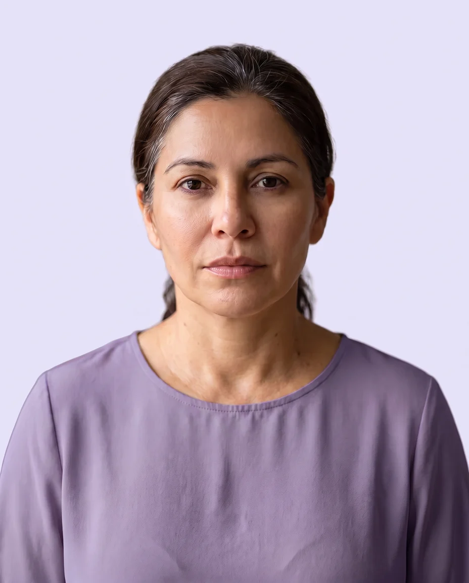 The same client after the facial rejuvenation